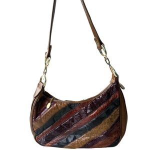 Vintage Palizzio Snakeskin Patchwork Shoulder Bag – 70s/80s